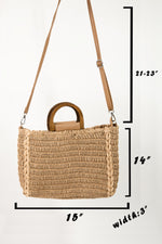 Braided tote bag in ivory